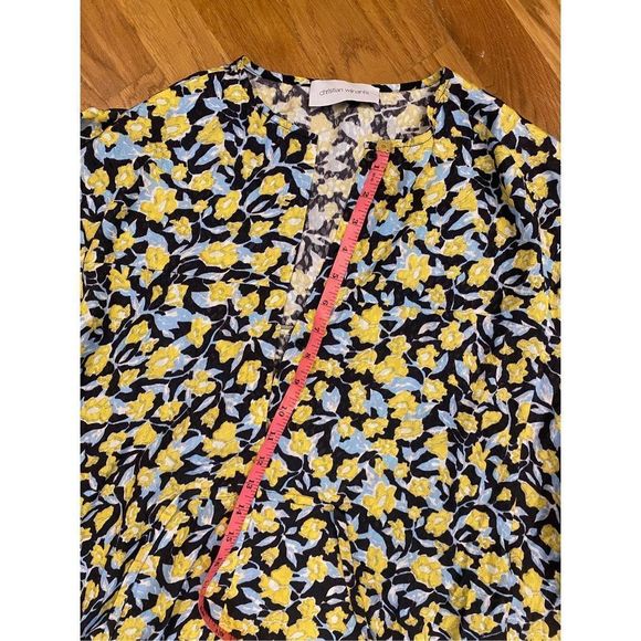 Christian Wijnants Blue and Yellow Floral Belted Dress Size Small, MSRP $725 - Picture 15 of 16